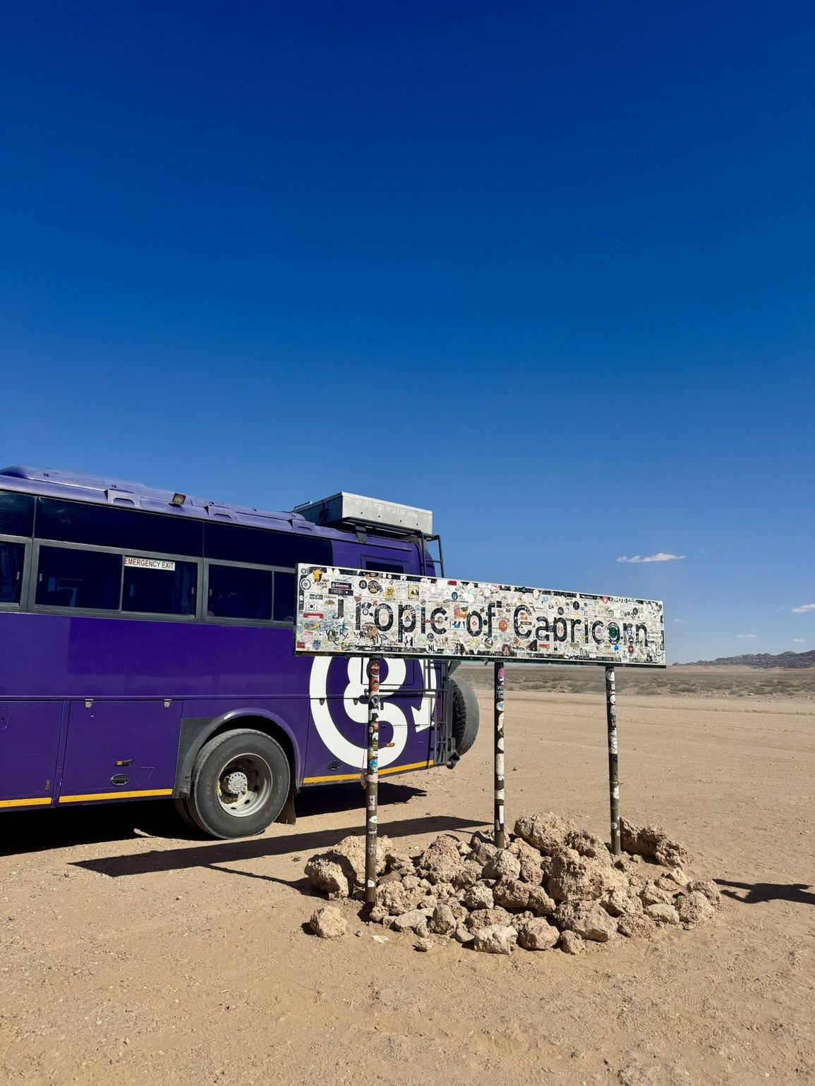 g adventures bus lando aan de steenbokskeerkring