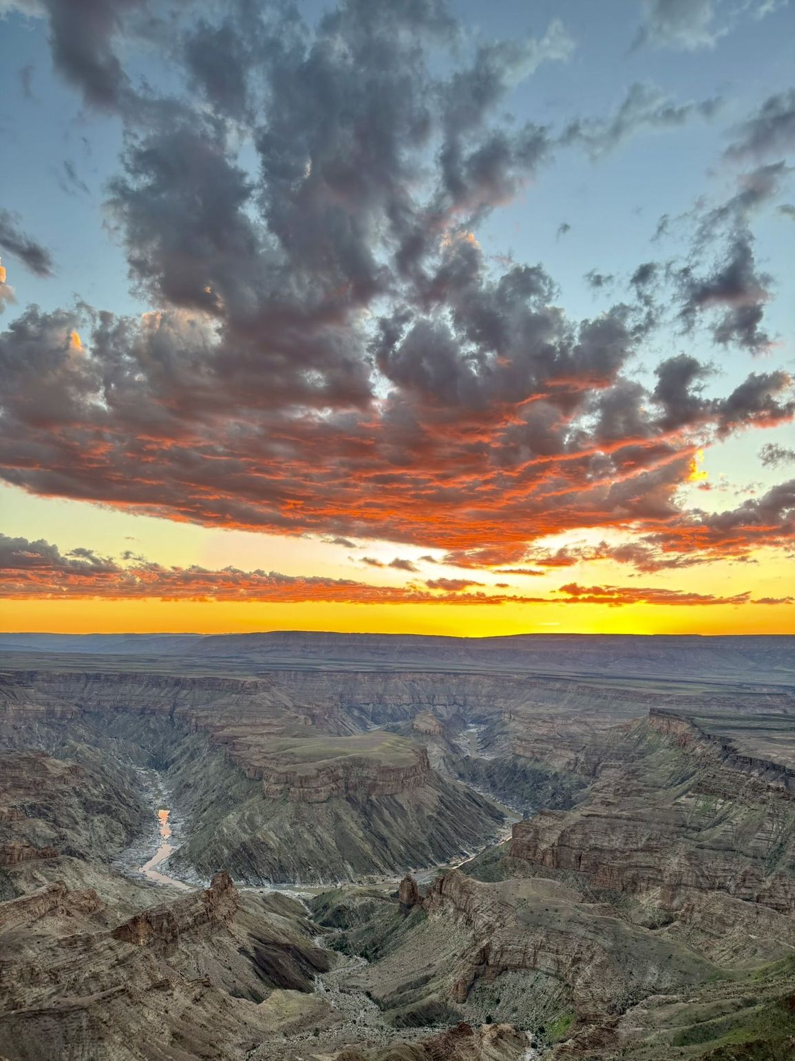 zonsondergang fish river canyon