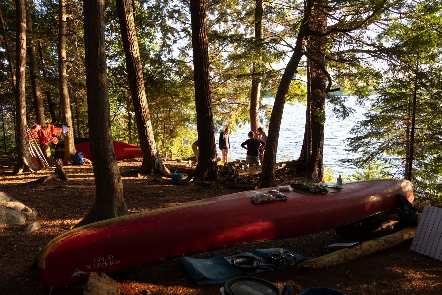Aankomst op het kampeerterrein