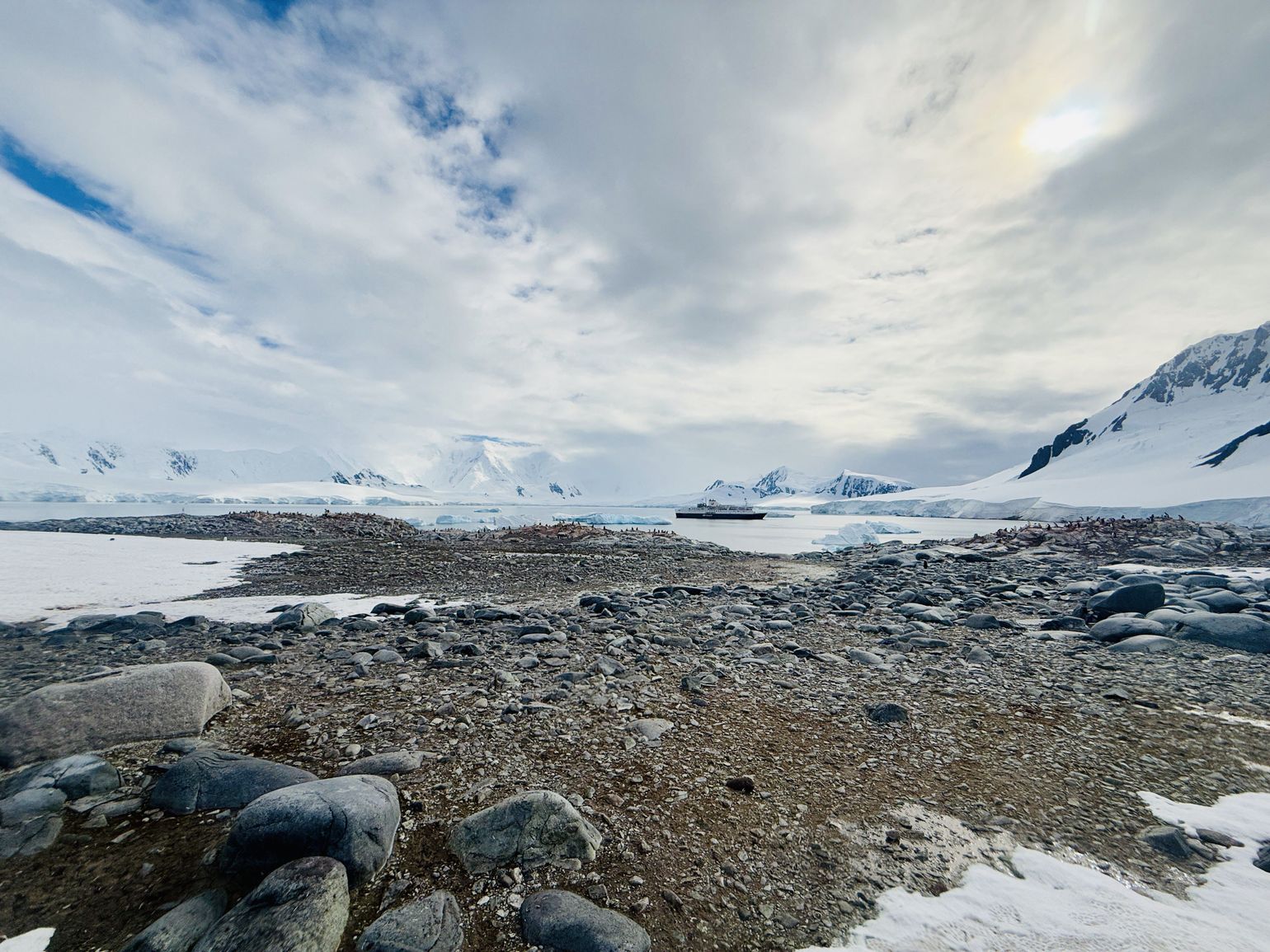 aan land gaan op Antarctica