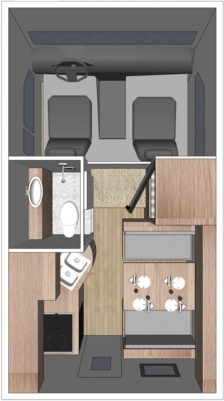 Fraserway Truck Camper floor plan