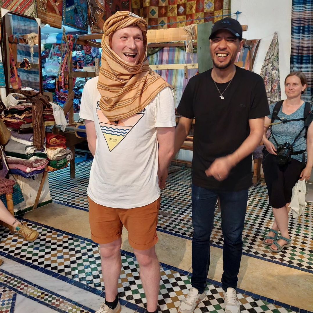 Robby op groepsreis in Marokko