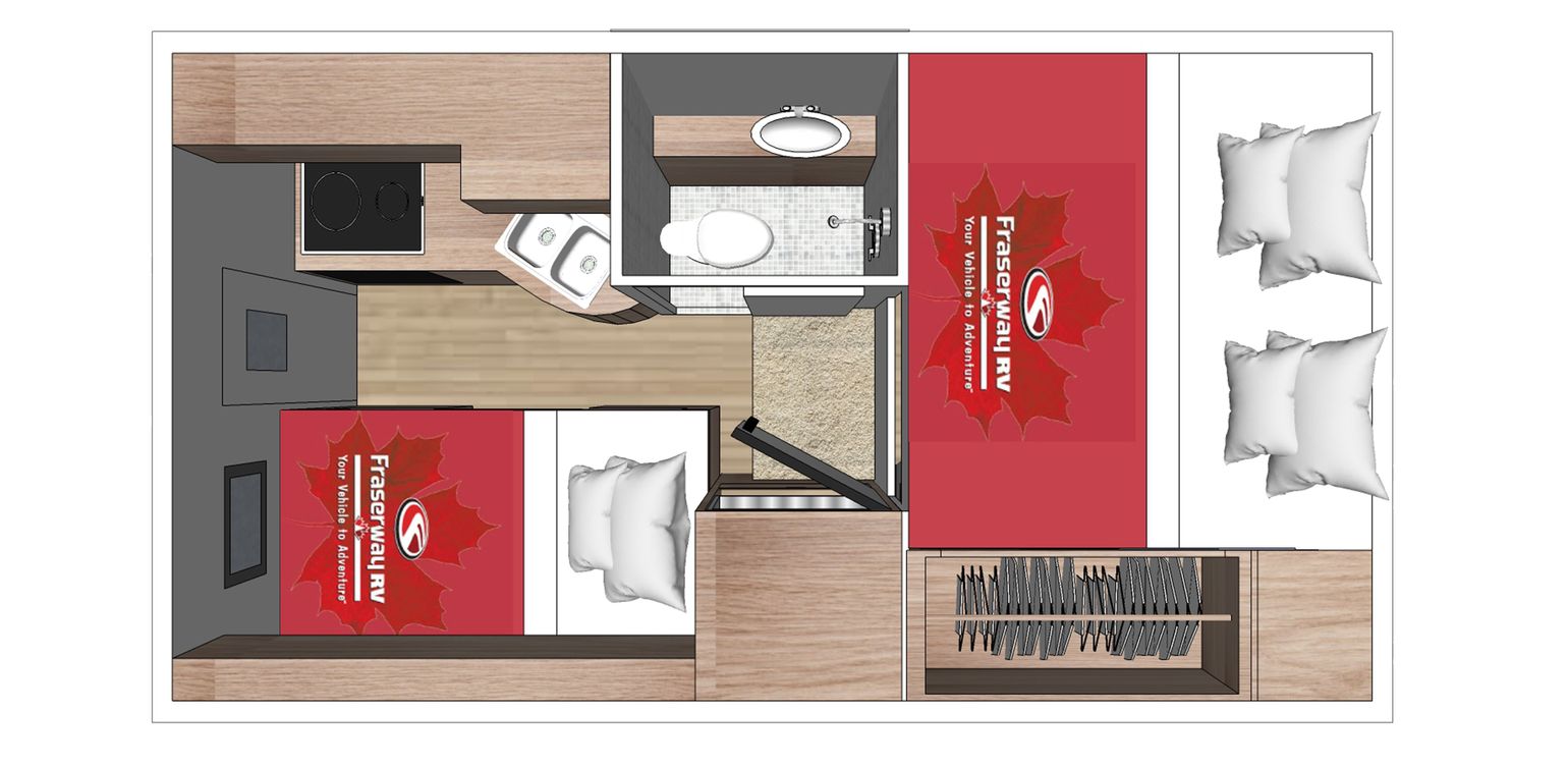 Fraserway Truck Camper floor plan