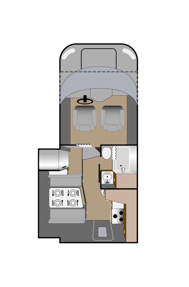 Fraserway Truck Camper Slide Bunk floor plan