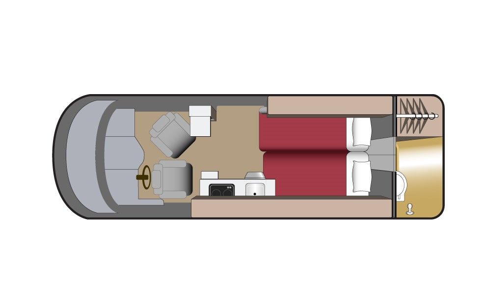 Fraserway Camper Van floor plan