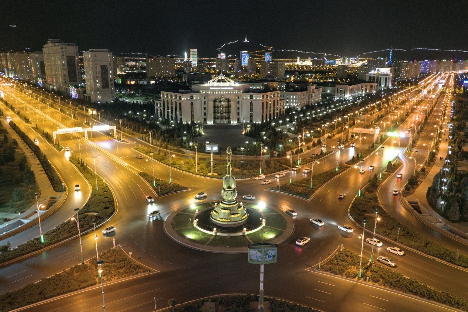 Turkmenistan by night