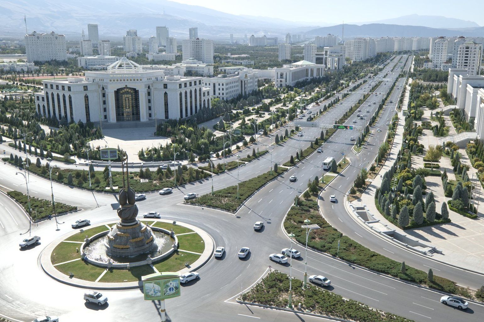 witte marmeren stad ashgabat in turkmenistan