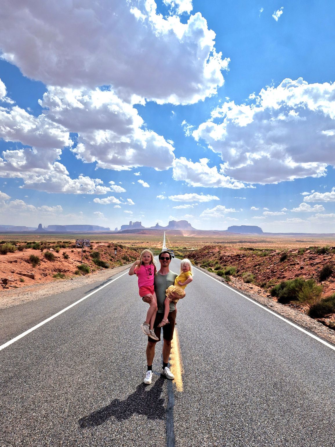 gezin in monument valley