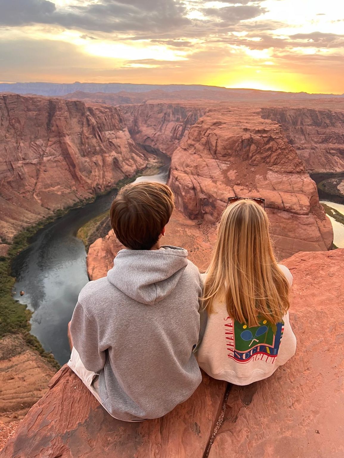Kinderen aan horseshoe bend USA