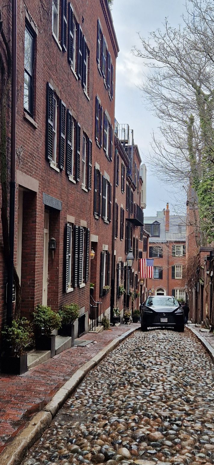 Boston straat met kasseien
