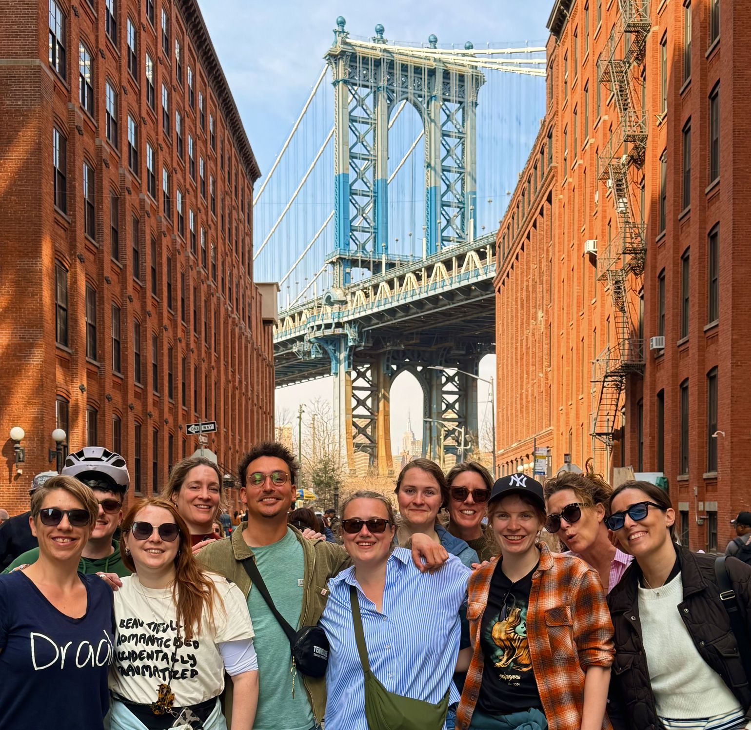 Biking Tour Brooklyn Bridge groepsfoto
