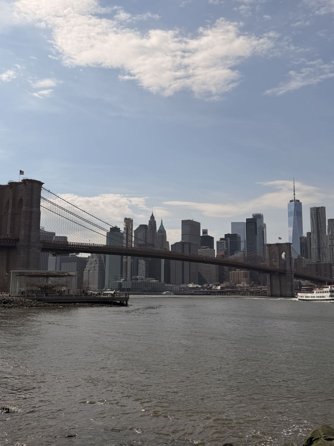 Biking Tour Brooklyn Bridge zicht op de brug