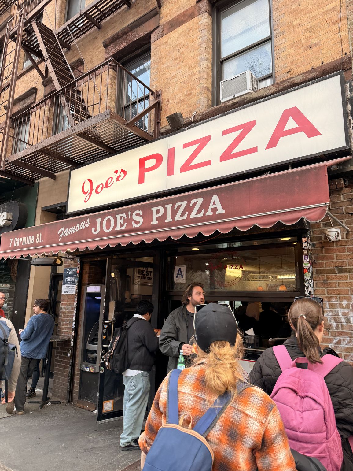 Joe's Pizza Ingang