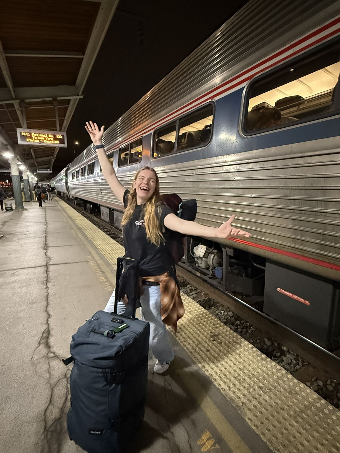 Alissa met Amtrak trein