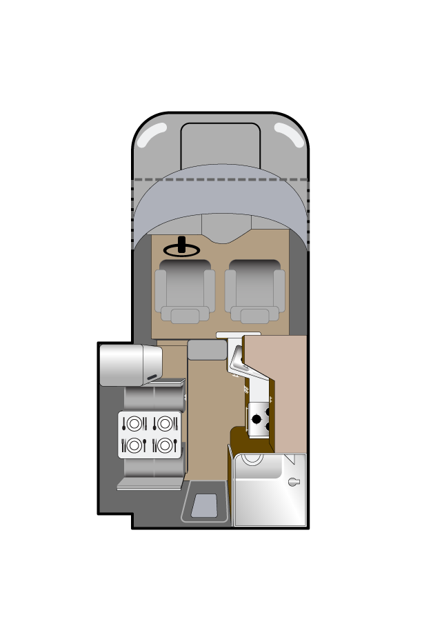 Fraserway Truck Camper Slide Dinette floor plan