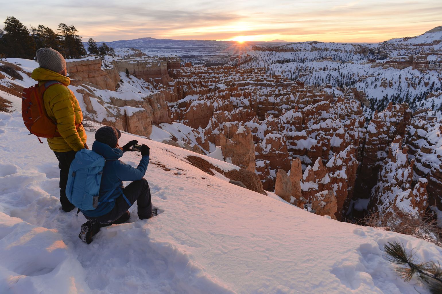 bryce canyon in de sneeuw