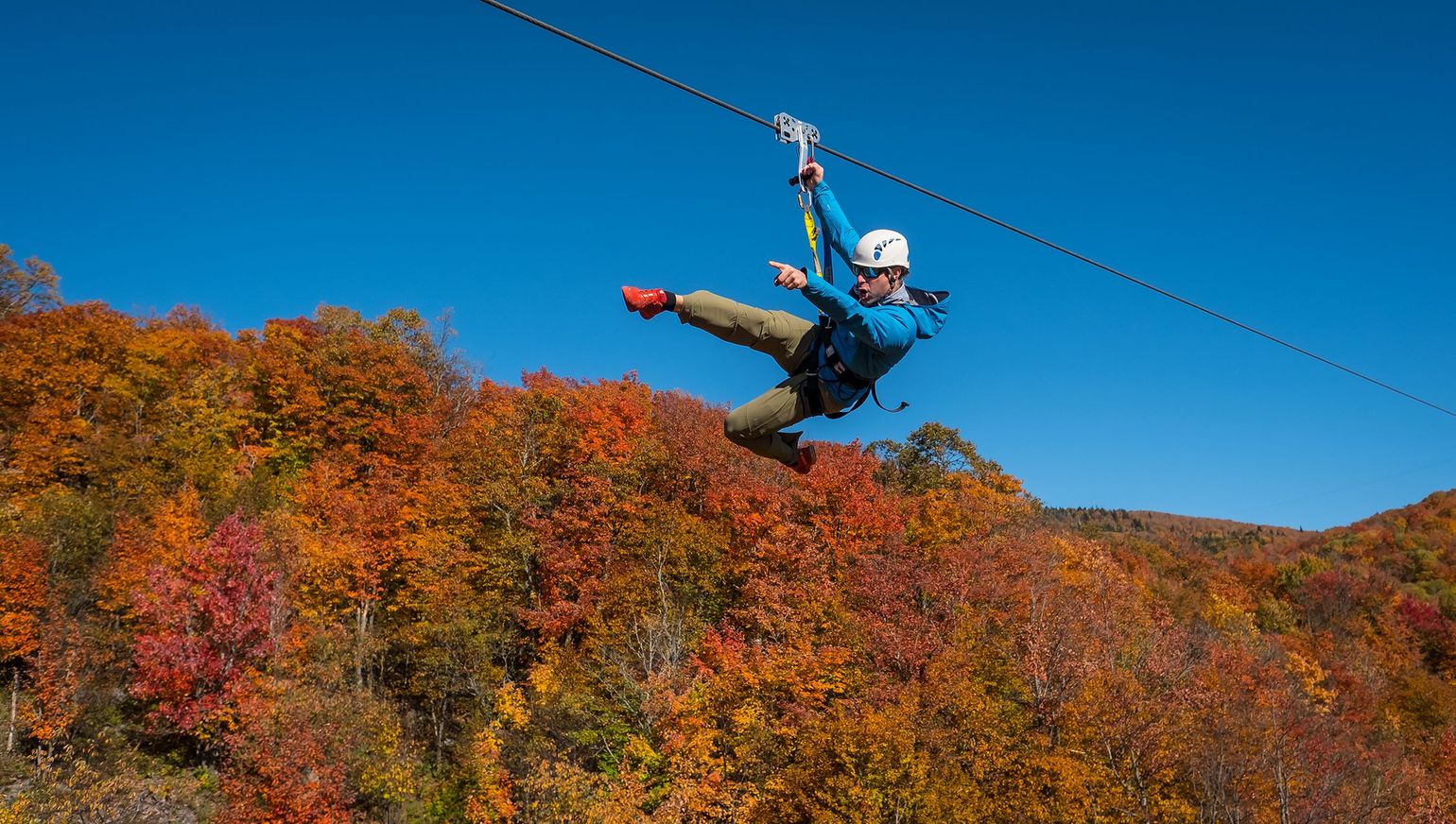 Ziplinen Tremblant Herfst