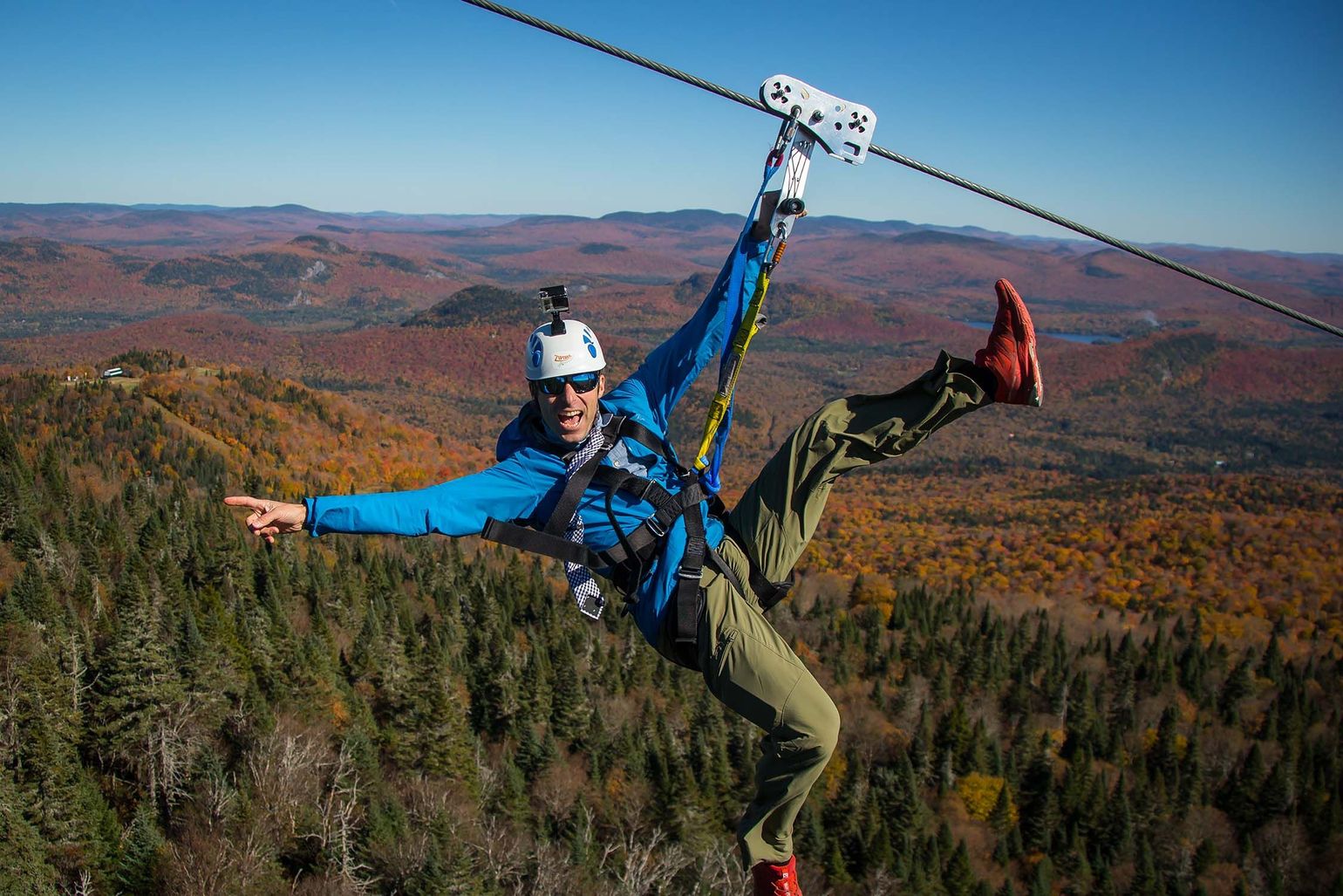 Ziplinen Tremblant Herfst