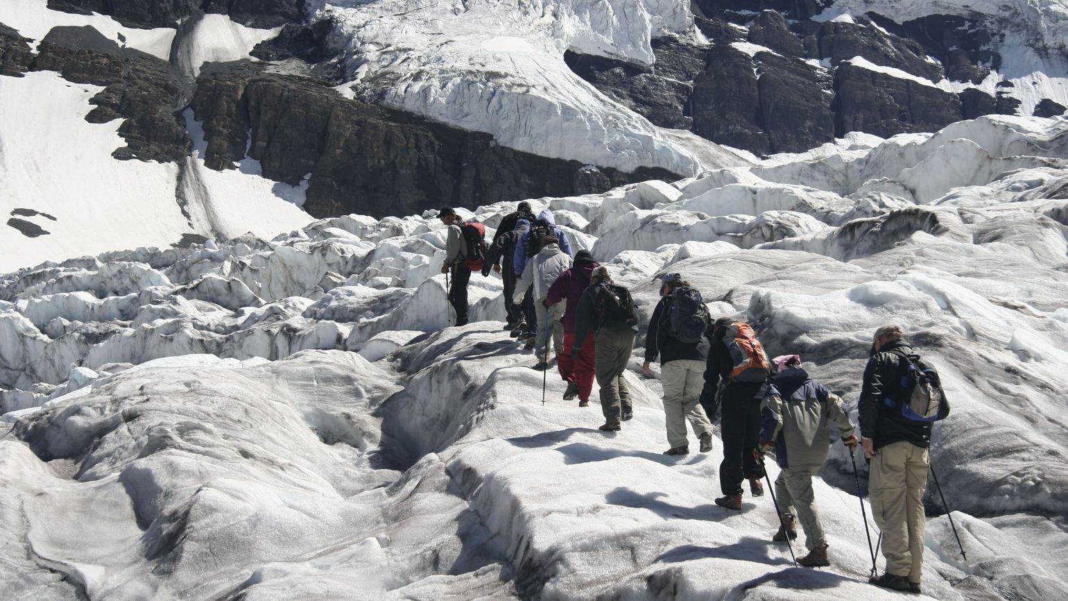 Athabasca Glacier seracs, Jasper National Park