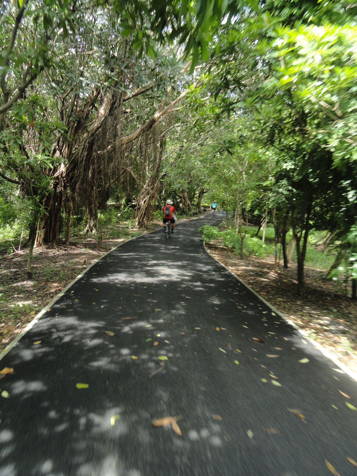 Fietsen op Bang Krachao in Bangkok