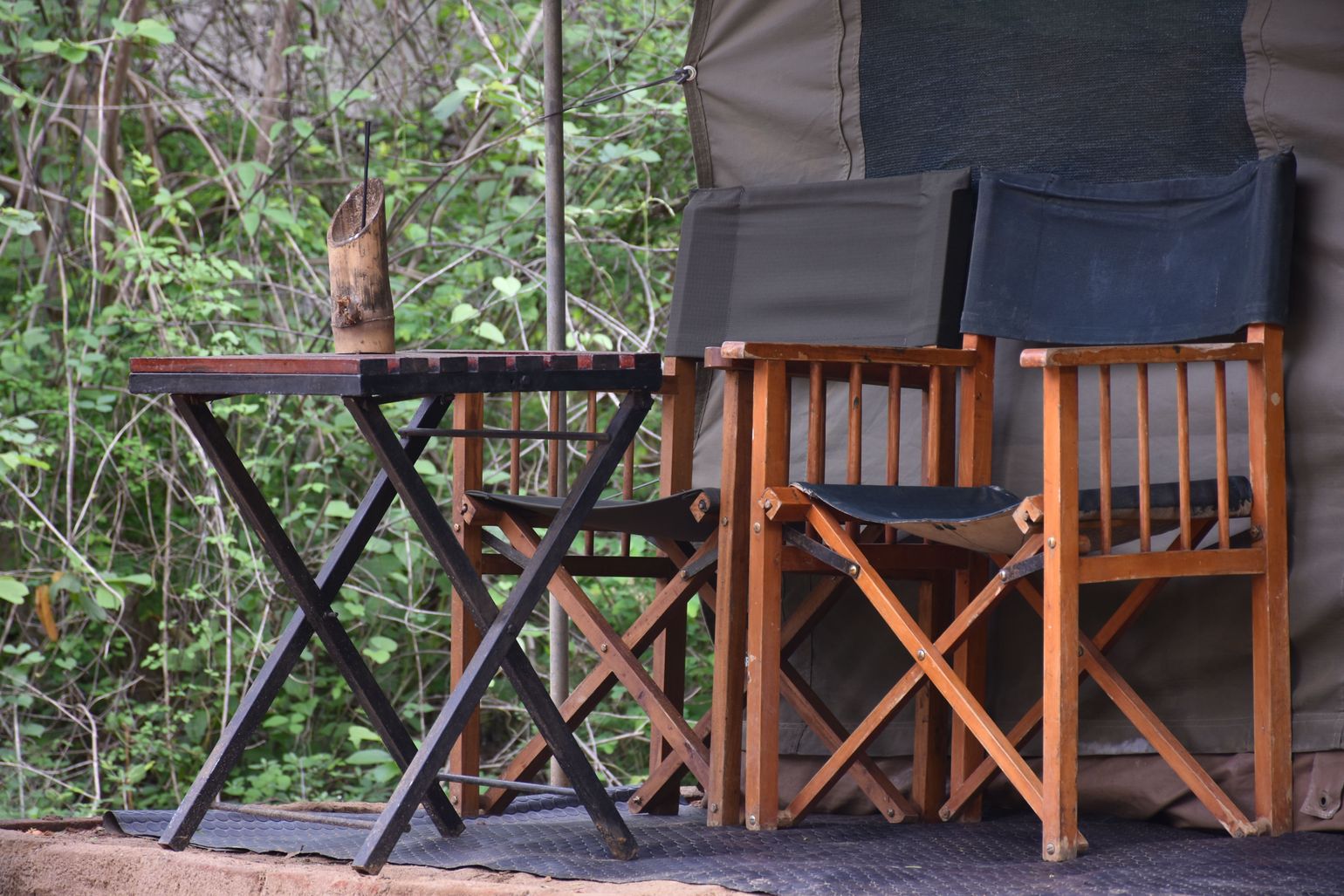 Tentenkamp safari sri lanka wilpattu tent terras