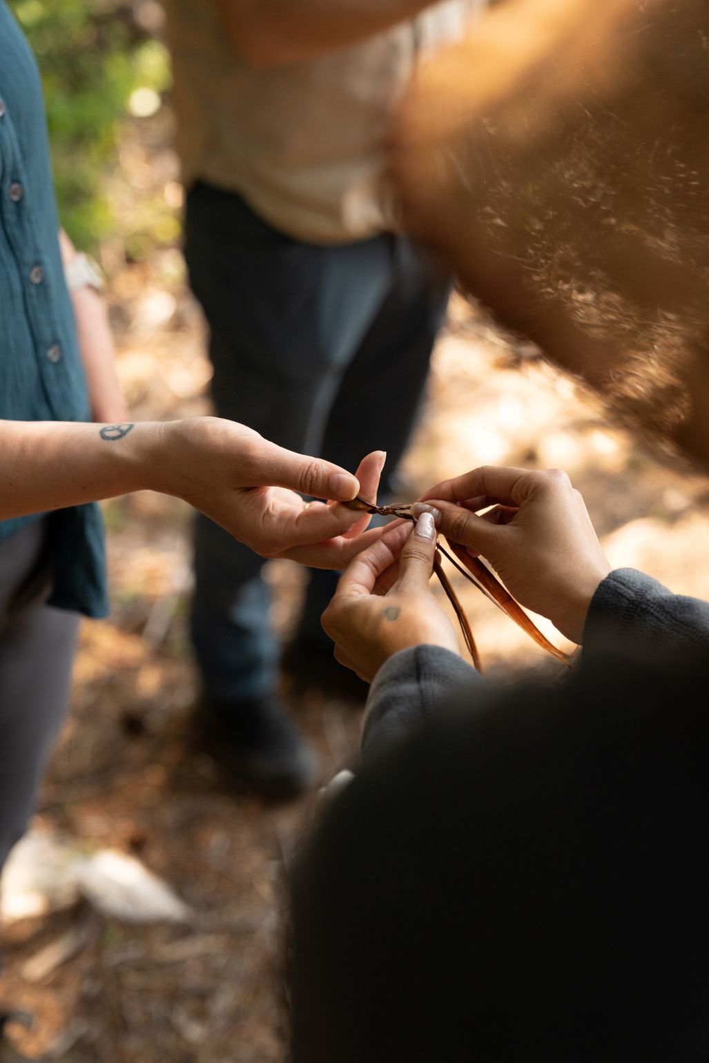 Demonstratie cedar weven