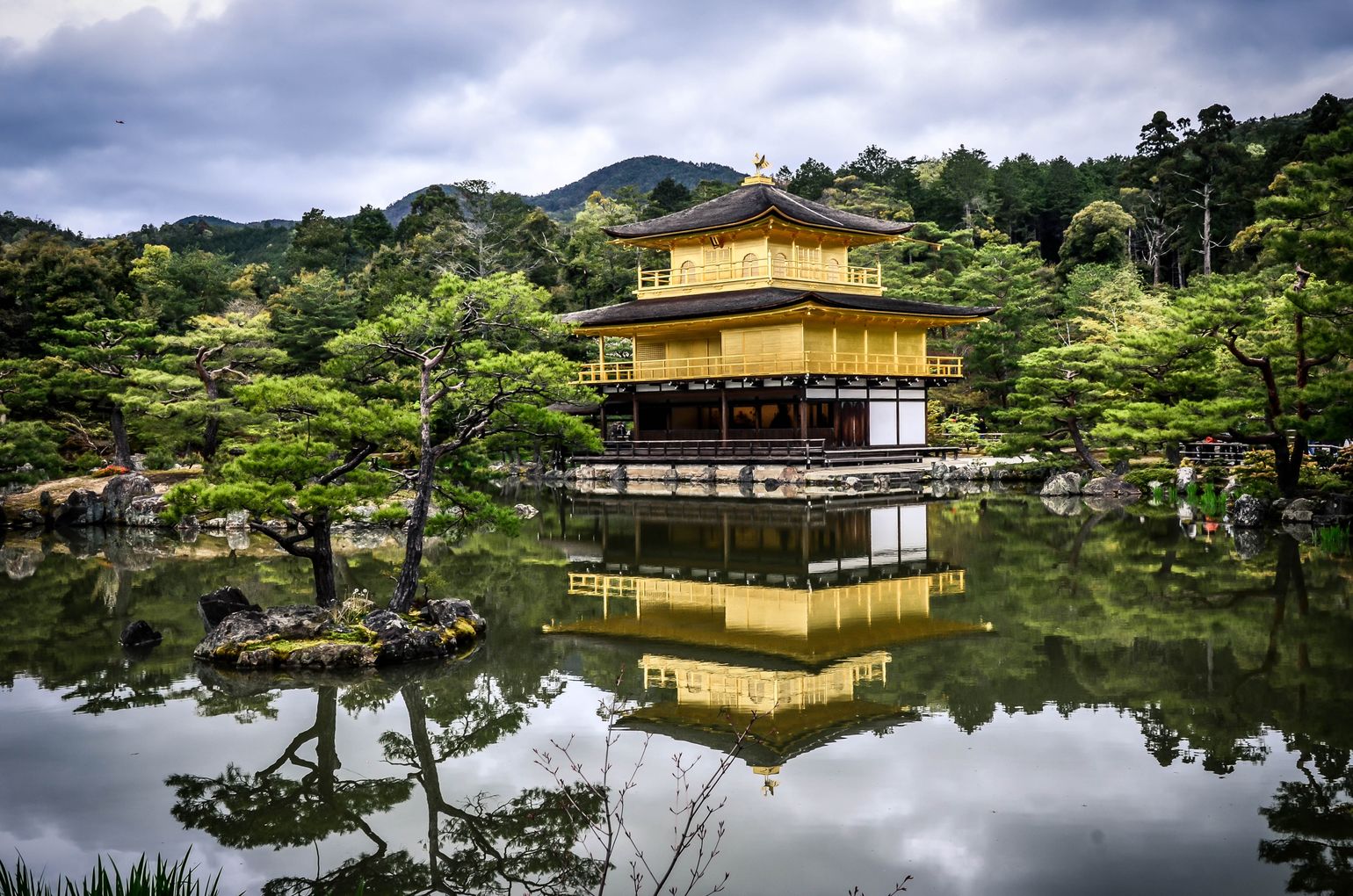 Japan Zomer Kyoto Gouden Paviljoen Kinkakuji