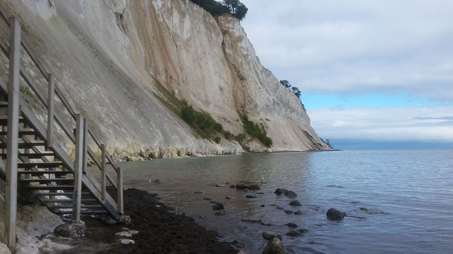 Kamperen met de camper of campervan in Denemarken - kliffen van Mon