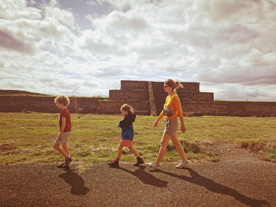 met gezin tempels mexico