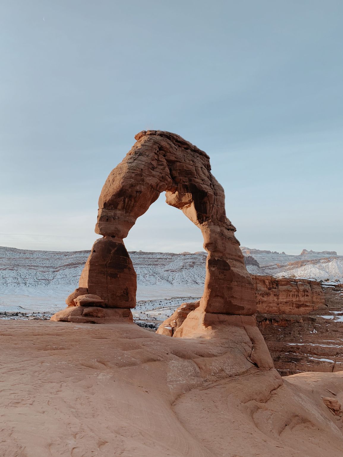 arches np in de sneeuw