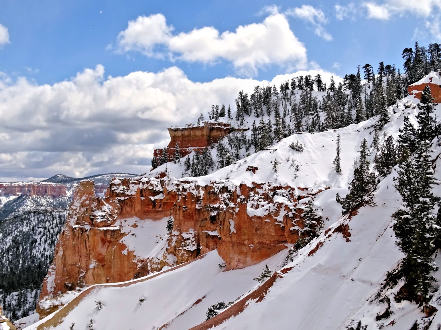 nationale parken van utah in de winter