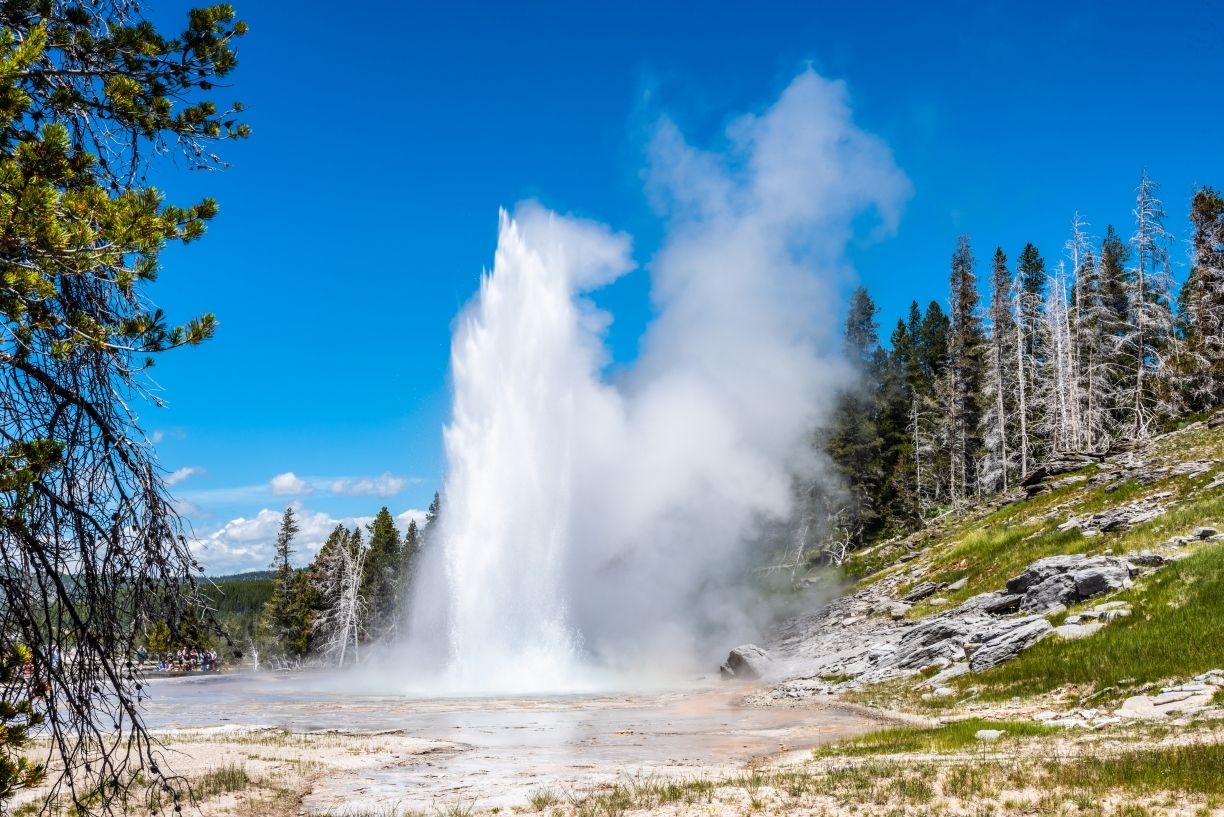 Geiser in Yellowstone, Wyoming, USA