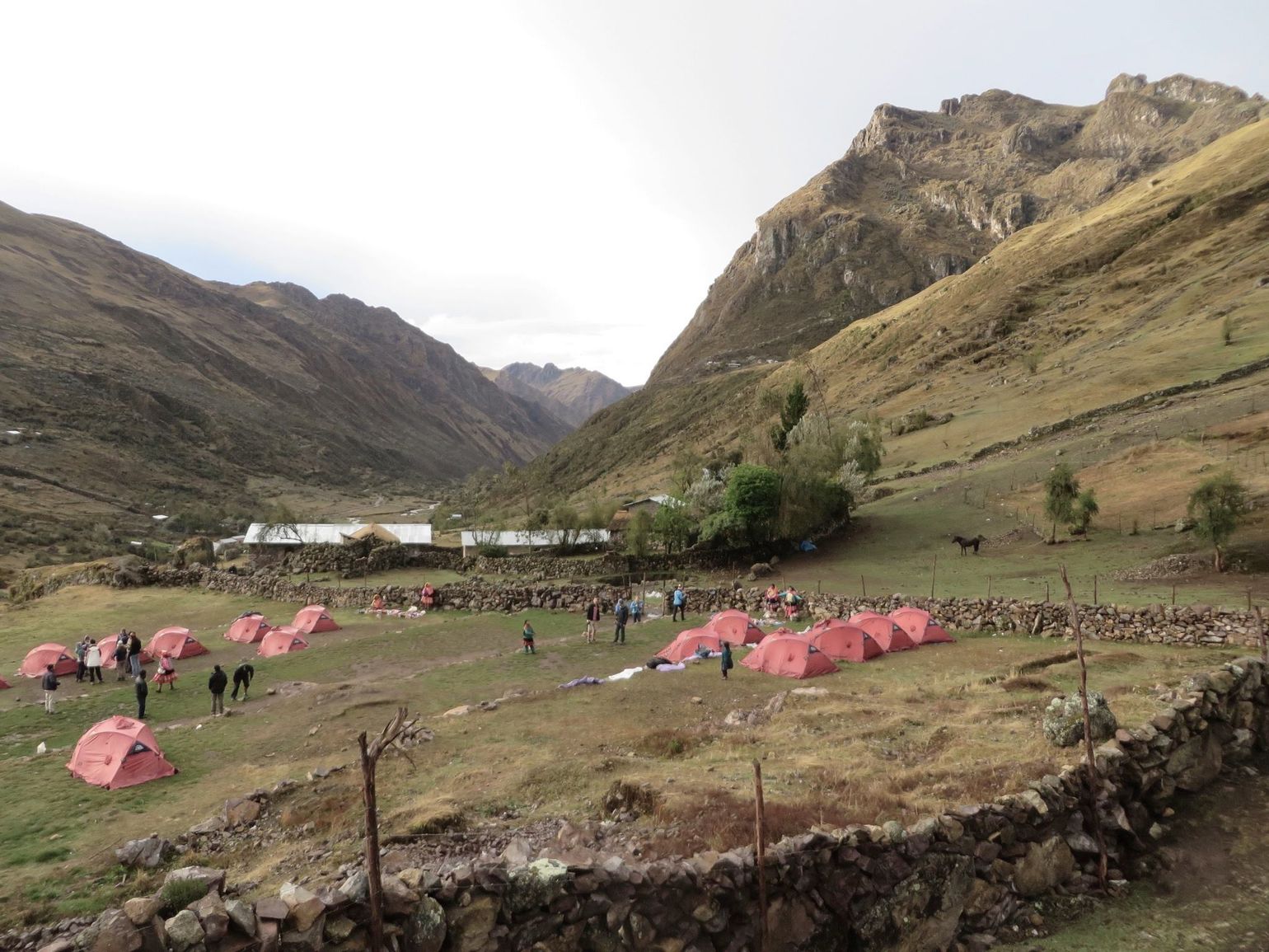 Kampplaats tenten Lares Trekking