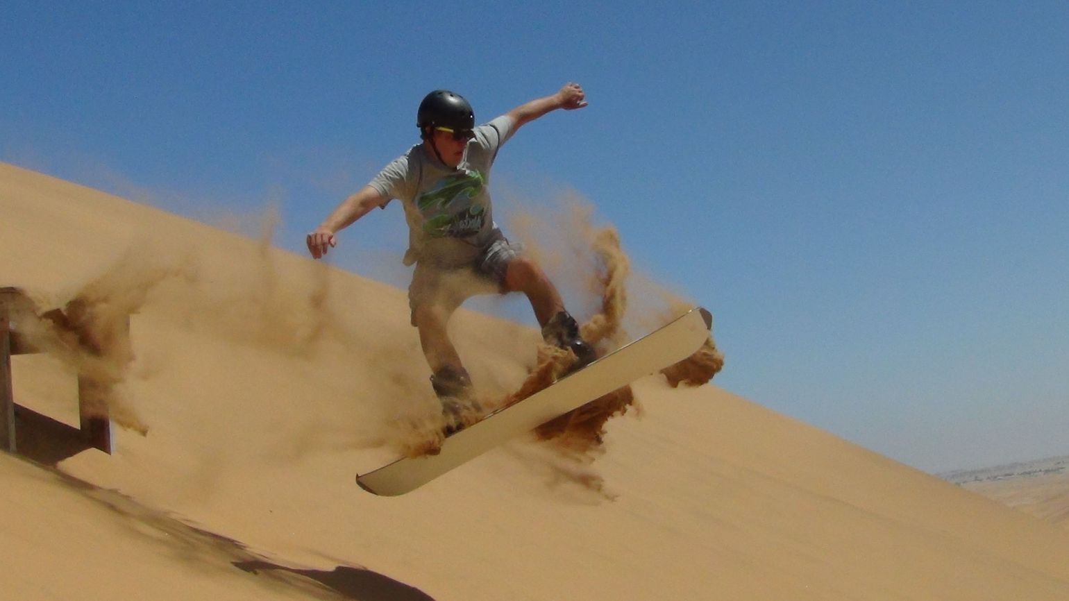 Sandboarden in Namibië