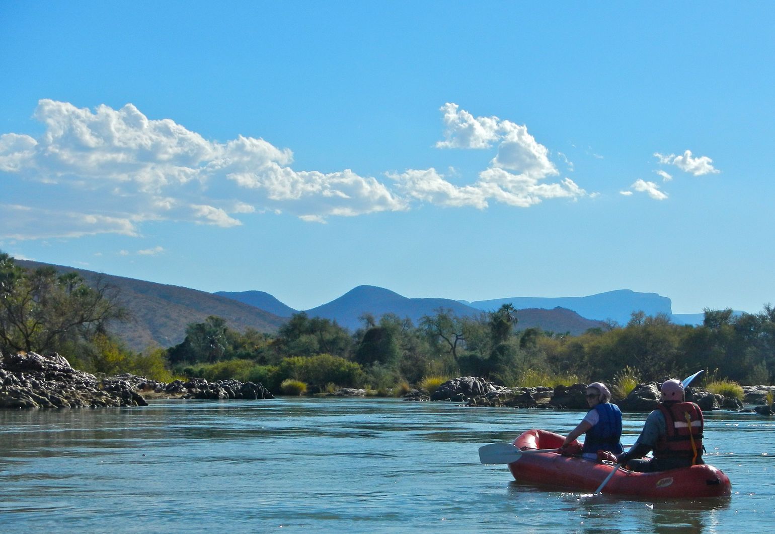 Raften tussen de krokodillen in Namibië