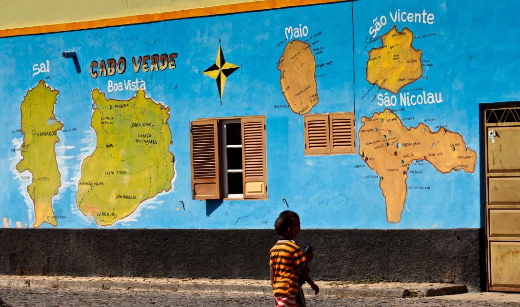 Muurschildering in de Kaapverdische eilanden