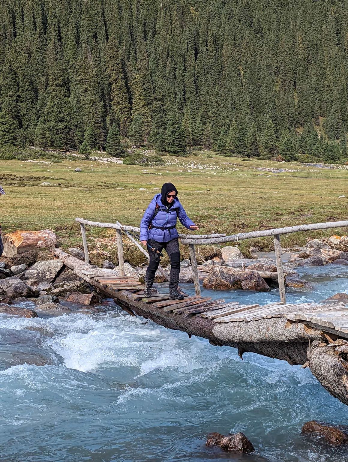 Audrey in Kirgizië met Joker
