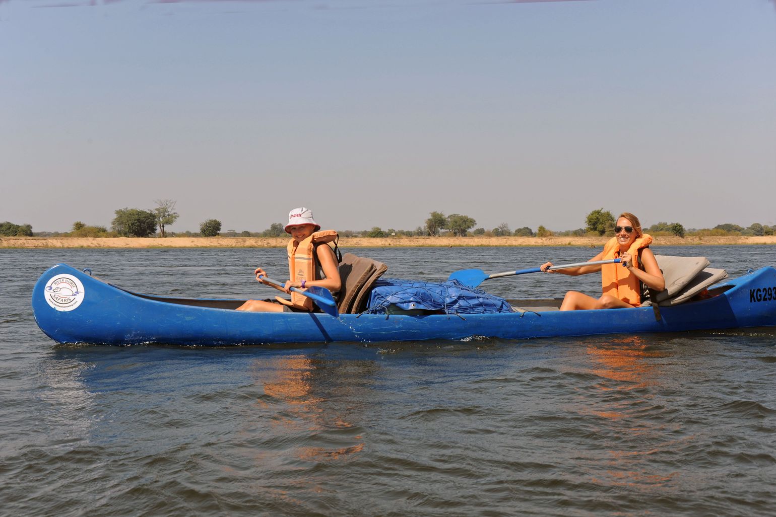 kanotocht in zambia