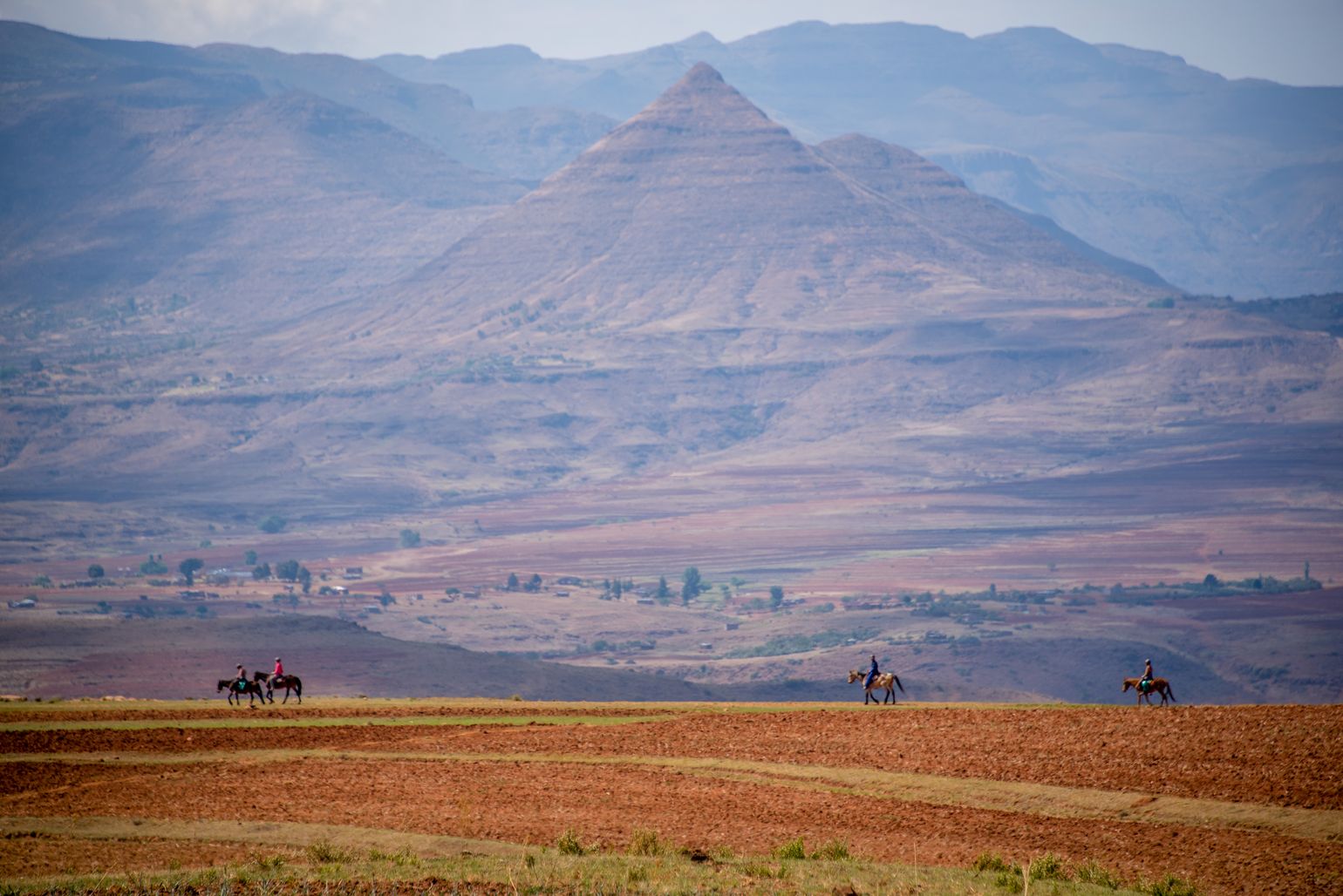Op de pony door Lesotho, Zuid-Afrika