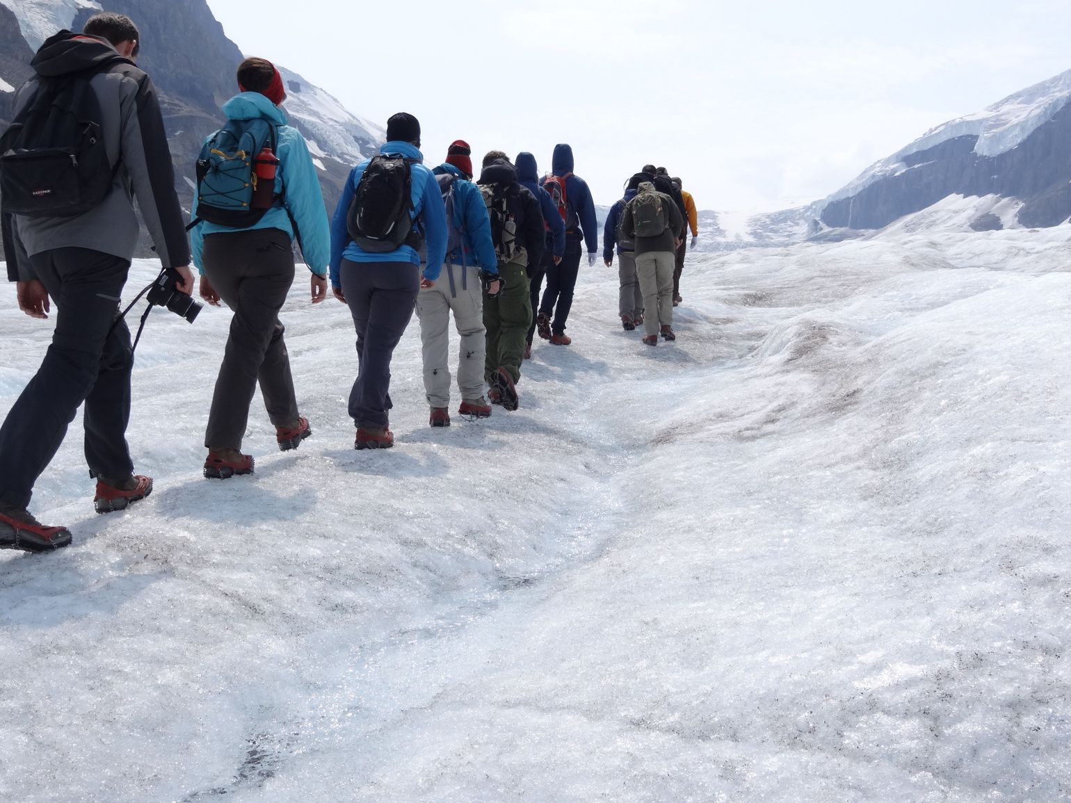 Wandelen op een gletsjer in Canada