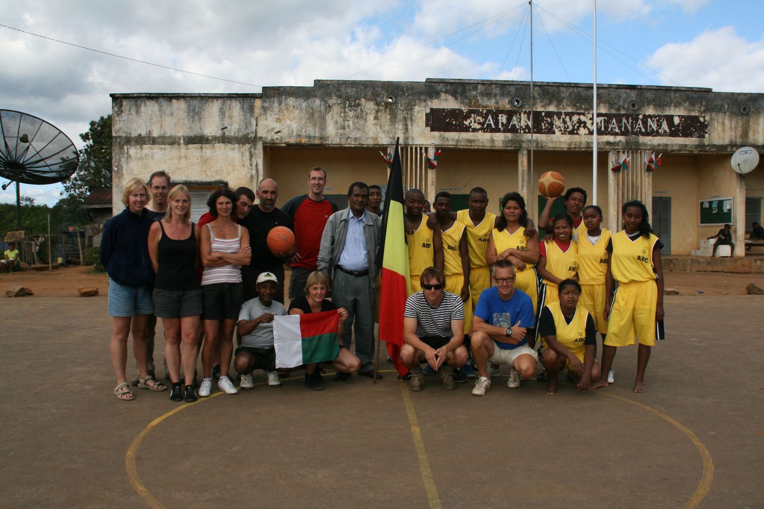 Basketbalwedstrijd Belgie Madagascar