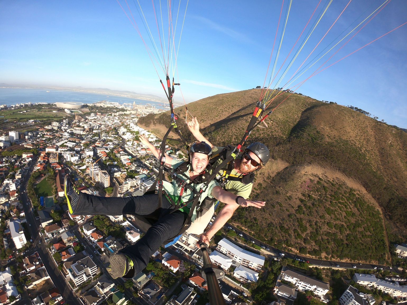 Zuid-Afrika Kaapstad signal hill paragliden