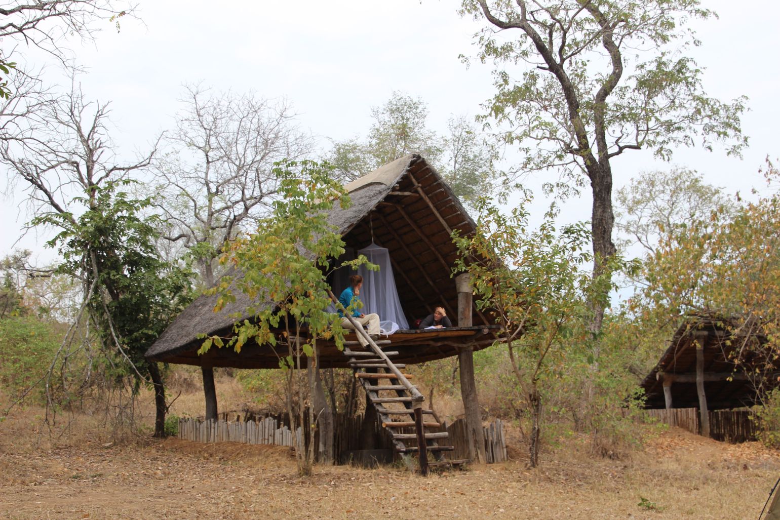 community campsite slaapplaats in Malawi hutjes