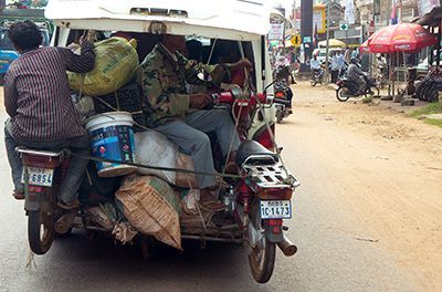 Cambodja reisfoto - openbaar vervoer