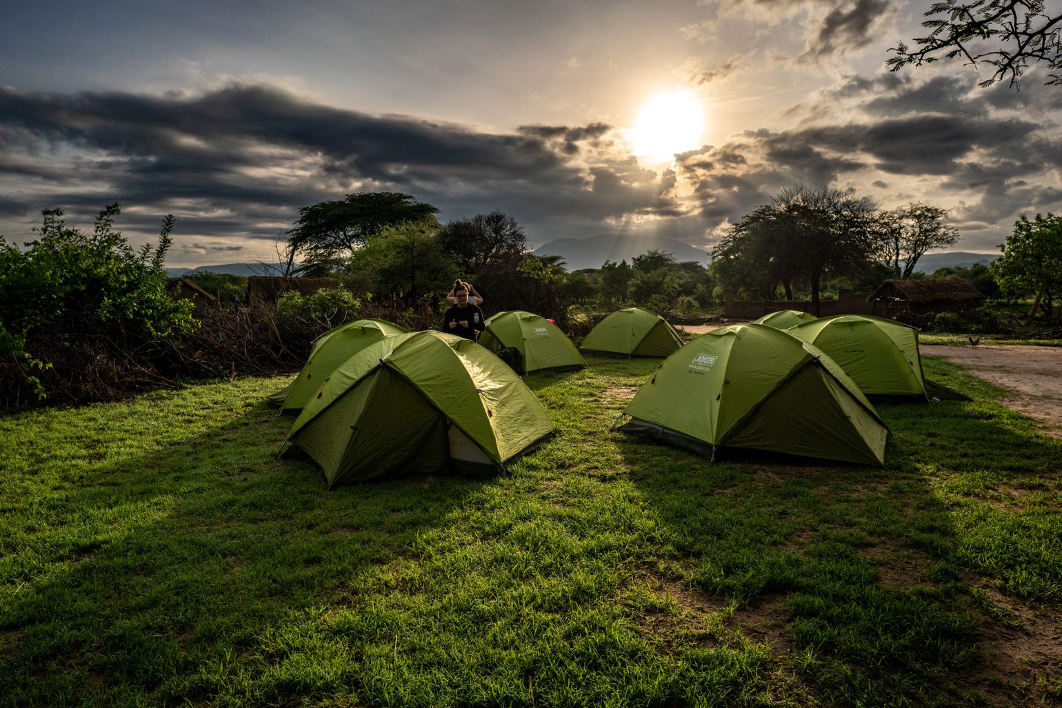 Slapen in tenten CO2 Tanzania