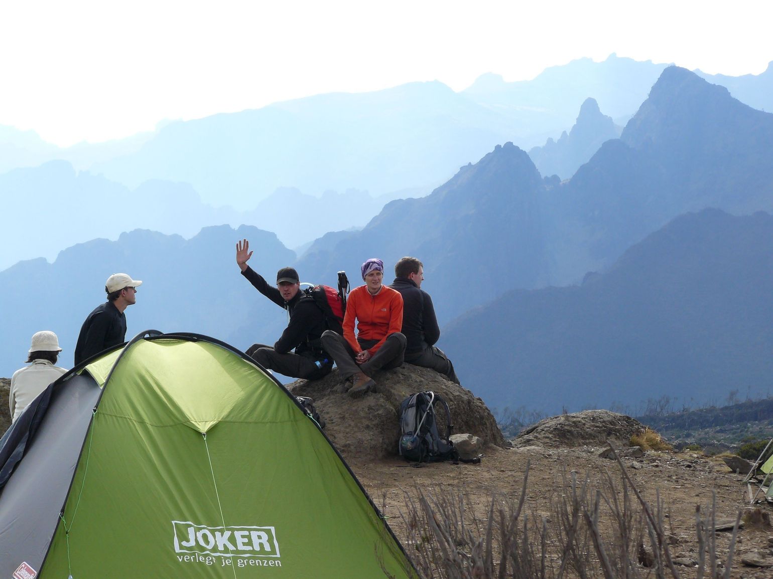 Kampplaats op de Kilimanjaro
