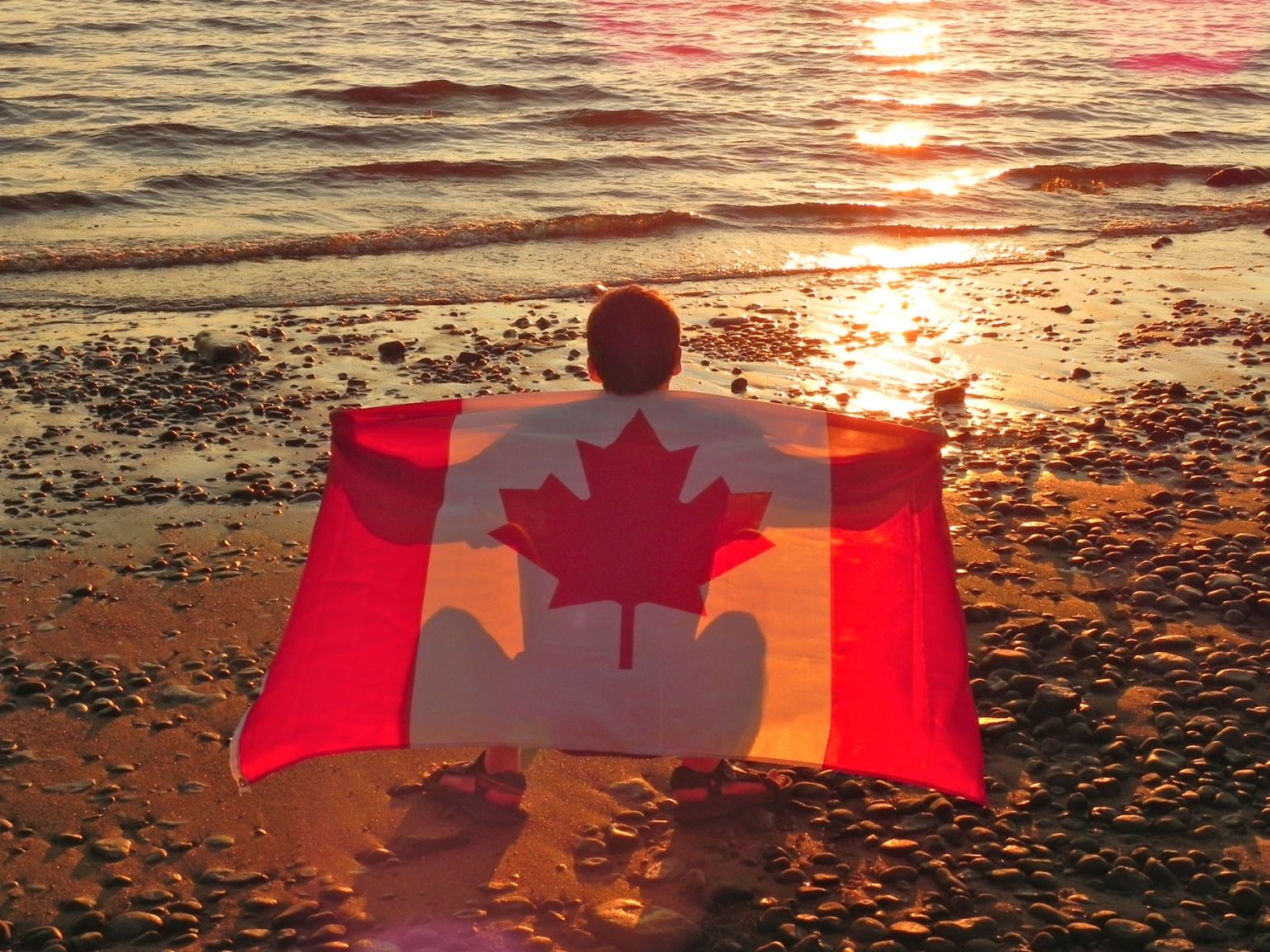 Canada bergen Noord-Amerika reis vlag