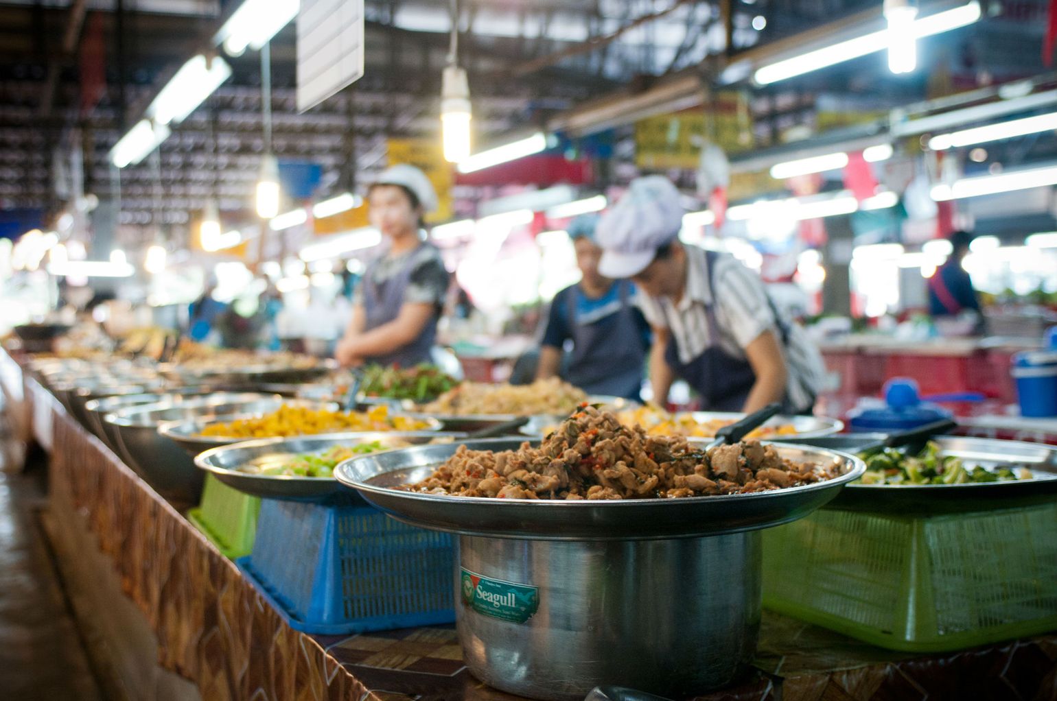 Lokale markt in Bangkok, Thailand