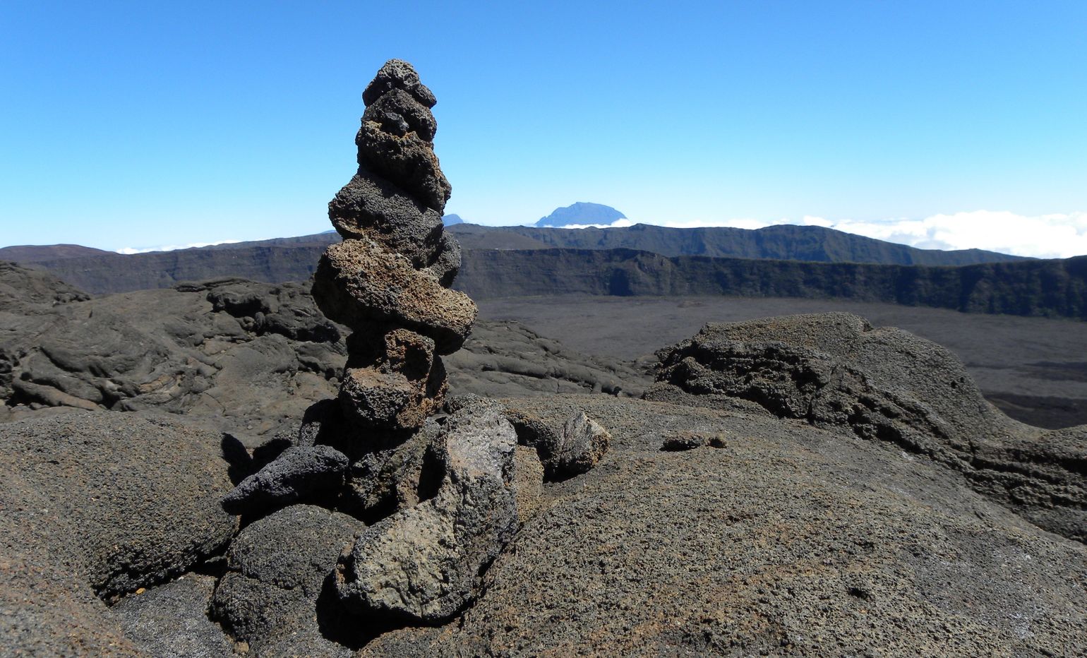 vulkaan Piton de la Fournaise krater Réunion Afrika eiland AR