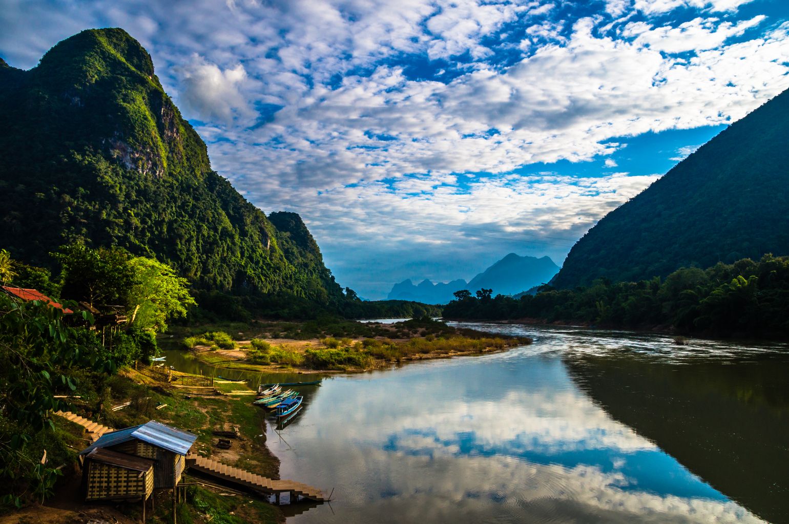 Landschap op reis in Laos